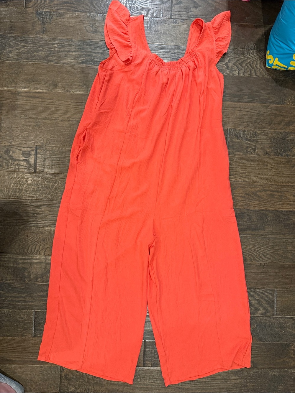 Women’s Wide-Leg Red Jumpsuit - Picture 3 of 5